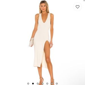 x REVOLVE Variegated Rib Bodycon Dress in Ivory
Michael Costello
